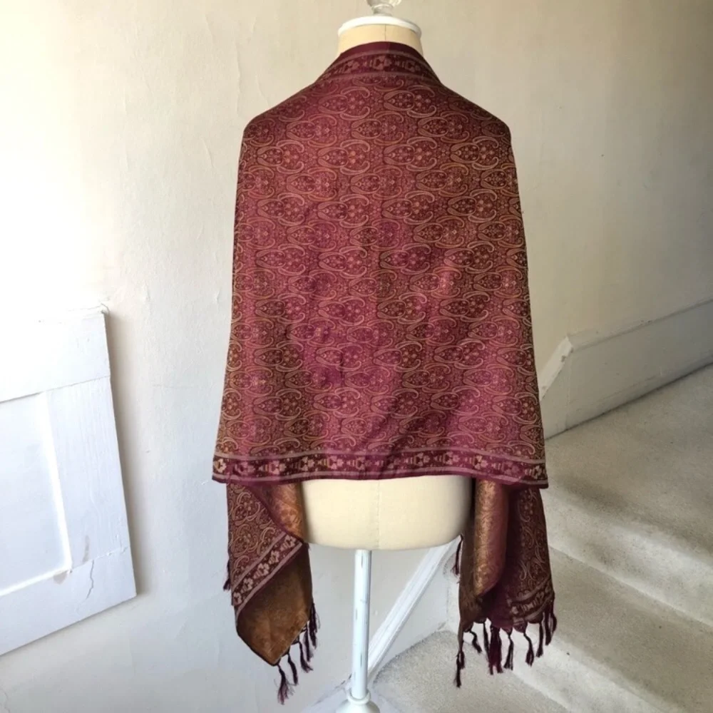 🌵 Paisley Scarf with Fringe Tassels EUC